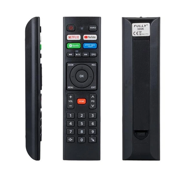 Telenova Netflıx - Youtube - Spotify - Prime Video Tuşlu Ses Komutsuz Lcd Led TV Kumanda ürün görseli 1