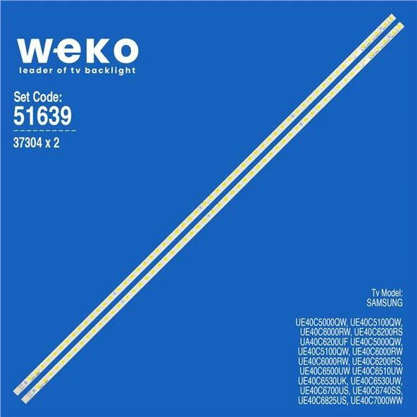 Samsung UE40C5100QW 40'' İnç 2 Adet Tv Led Bar (Tvnizi açıp içindeki led barla birebir aynısı olduğunu görmeden almayınız. Sonrasında iade ALMAMAKTAYIZ.) ürün görseli 1