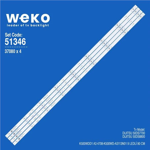 Dijitsu 50DS7700 50'' 4 Adet Tv Led Bar (Tvnizi açıp içindeki led barla birebir aynısı olduğunu görmeden almayınız. Sonrasında iade ALMAMAKTAYIZ.) ürün görseli 1
