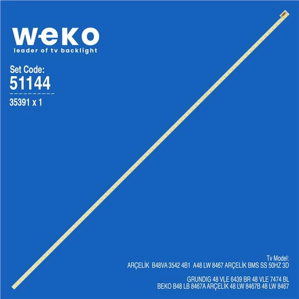 Beko B48 LB8467A 48'' 1 Adet Tv Led Bar (Tvnizi açıp içindeki led barla birebir aynısı olduğunu görmeden almayınız. Sonrasında iade ALMAMAKTAYIZ.) ürün görseli 1