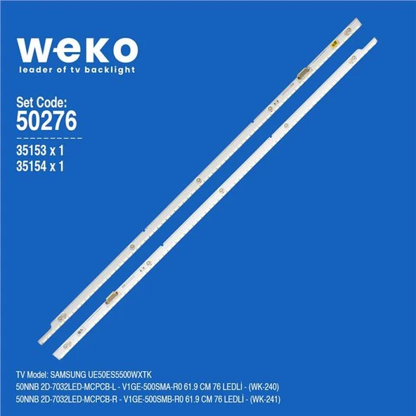 Samsung UE50ES5500WXTK 50'' İnç 2 Adet Tv Led Bar (Tvnizi açıp içindeki led barla birebir aynısı olduğunu görmeden almayınız. Sonrasında iade ALMAMAKTAYIZ.) ürün görseli 1