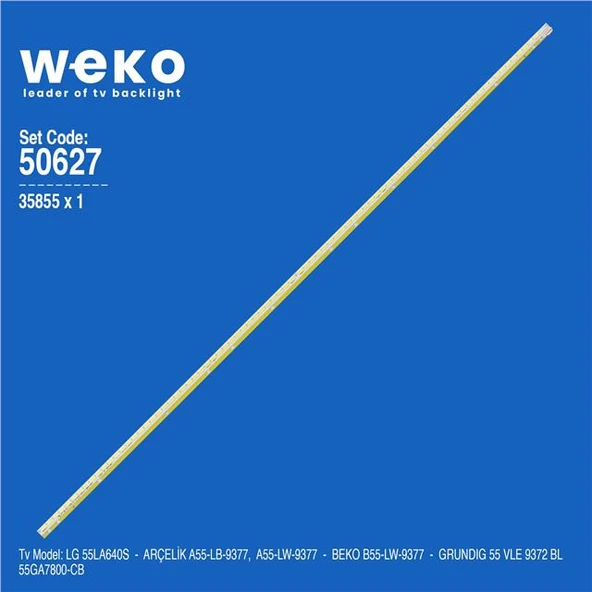 Beko B55-LW-9377 55'' İnç 1 Adet Tv Led Bar (Tvnizi açıp içindeki led barla birebir aynısı olduğunu görmeden almayınız. Sonrasında iade ALMAMAKTAYIZ.) ürün görseli 1