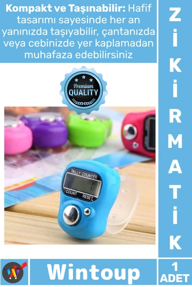 #Zikirmatik Dijital Parmak Zikirmatik 99999 Sayaç Enerji Tasarrufu Pratik Ergonomik Yüzük Zikirmatik ürün görseli 1