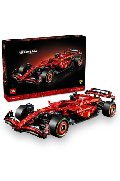 LEGO ® Technic Ferrari SF-24 F1 Araba 42207 - Yetişkinler için Yarış Arabası Yapım Seti (1361 Parça) ürün görseli 1