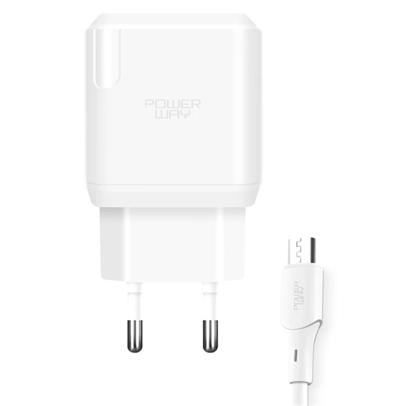 Powerway QCM30 18W Hızlı Şarj Adaptörü + Micro USB Kablo Seti ürün görseli 1