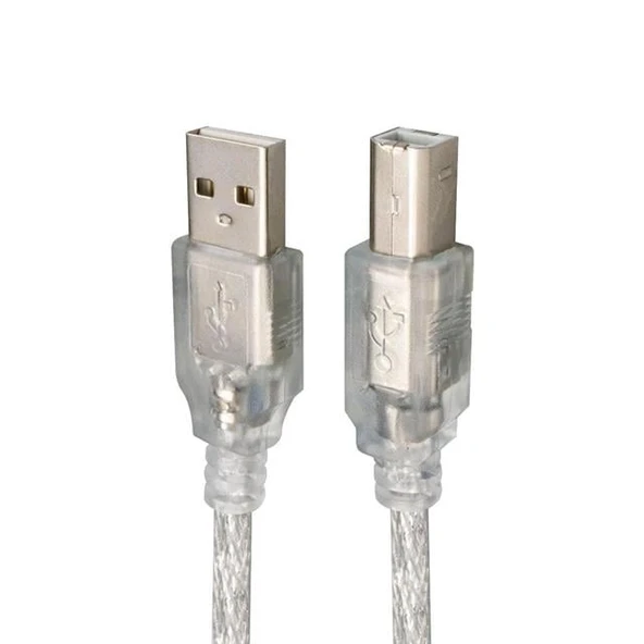 S-Link SL-U2007 7 Metre USB2.0 Yazıcı Kablosu Şeffaf Kalın Örgülü Yazıcı Ve Tarayıcı Bağlantı Kablosu ürün görseli 1