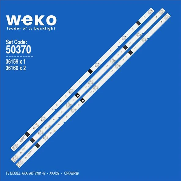 Akai AKTV401 42'' İnç 3 Adet Tv Led Bar (Tvnizi açıp içindeki led barla birebir aynısı olduğunu görmeden almayınız. Sonrasında iade ALMAMAKTAYIZ.) ürün görseli 1