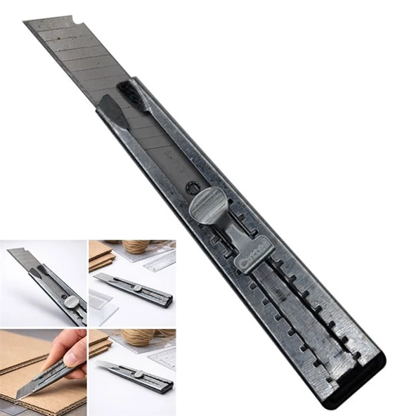 Sunup SN-27094 Metal 18 Mm Uçlu 15 Cm Falçata - Maket Bıçağı ürün görseli 1