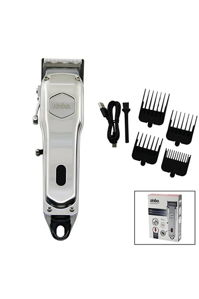 SİNBO SHC-1905 ( USB ŞARJLI & DİJİTAL GÖSTERGE ) SAÇ & SAKAL KESME TRAŞ MAKİNESİ ( ÇELİK GÖVDE & KOLLU TARAK AYARI ) ürün görseli 1