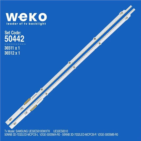 Samsung UE50ES6100WXTK 50'' İnç 2 Adet Tv Led Bar (Tvnizi açıp içindeki led barla birebir aynısı olduğunu görmeden almayınız. Sonrasında iade ALMAMAKTAYIZ.) ürün görseli 1