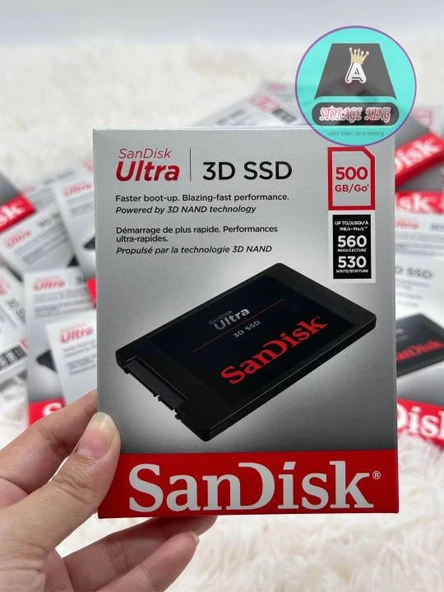Sandisk 500GB Ultra 3D 560MB-530MB SATA3 SSD ürün görseli 1