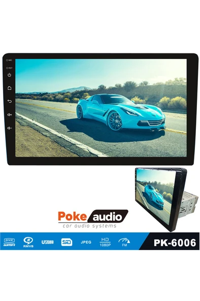 9 inç '' Tofaş Tek Din Teyp 4x50w Bt Usb Mirorlink Poke Pk-6006 R2 ürün görseli 1