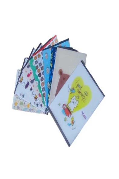 60 Yaprak Kareli Baskılı Defter PP KAPAK A5  2 ADET ürün görseli 1