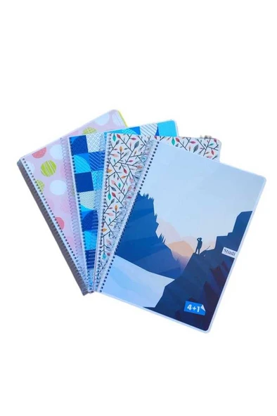 150 Yaprak A4  4+1 (4 Kareli 1 Çizgili ) Defter 2 Adet ürün görseli 1