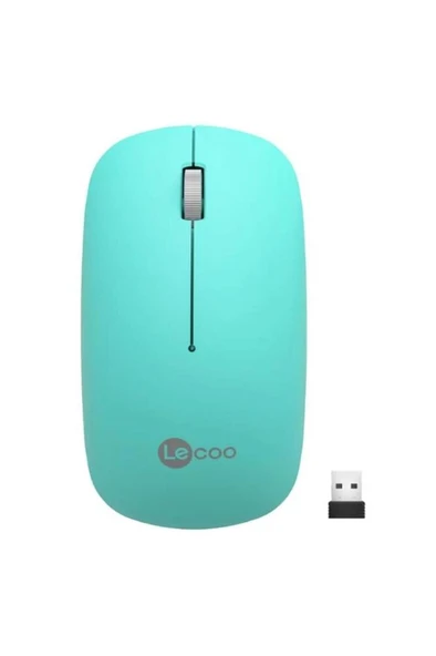 LECOO USB OPTİK KABLOSUZ MOUSE TURKUAZ WS214-T ürün görseli 1