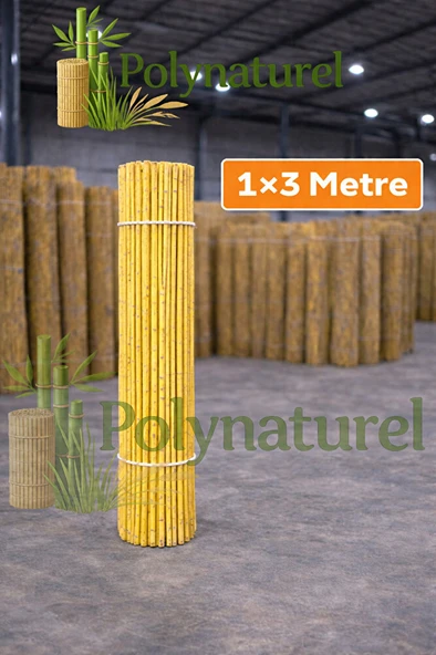 Doğal Kamış Hasır Bahçe Çiti 1x3 Metre Balkon Çiti Gölgelik Çit Dekoratif Gizlilik Perdesi Hasır Çit ürün görseli 1