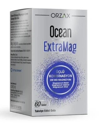 Ocean Extramag Üçlü Kombinasyon 200 Mg Magnezyum 60 Tablet ürün görseli 1