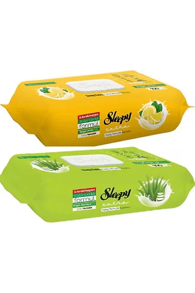 Sleepy Limonlu ve Aloe Vera Yüzey Temizleme Havlusu 100'LÜ ürün görseli 1