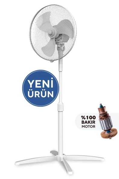 Kumtel KTF-290 Ayaklı Vantilatör 16inç 40W BEYAZ RENK ürün görseli 1