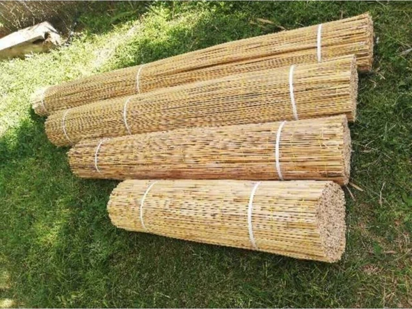 Sarı Kamış Hasır Bambu Çit 1m X 5m Plastik 100 X 500 ürün görseli 1