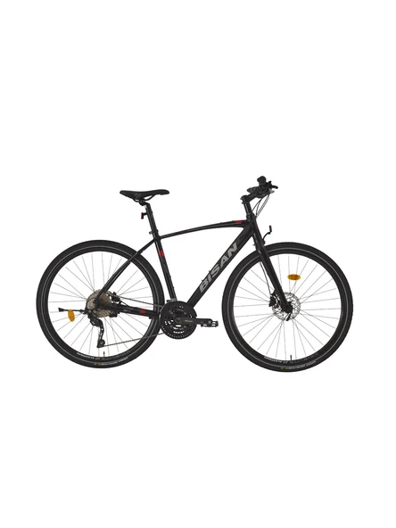 BİSAN TRX 8600 DEORE ERKEK ŞEHİR BİSİKLETİ 54CM HD 28 JANT 30 VİTES PARLAK SİYAH KIRMIZI ürün görseli 1