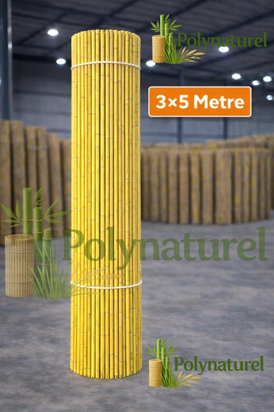 Kamış Çit Bambu Çit Hasır Doğal 3,00 X 5,00 Metre ürün görseli 1
