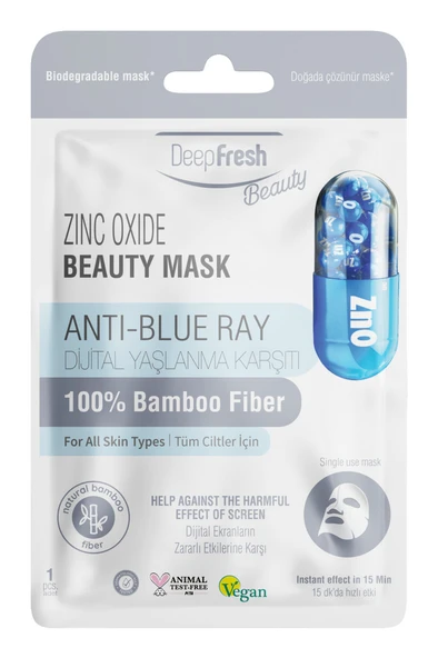Dijital Yaşlanma Karşıtı Kağıt Maske | Zinc Oxide | Mavi Işık Karşıtı ürün görseli 1