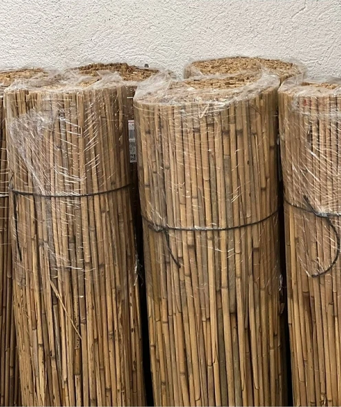 Doğal Kamış Hasır Çit 1m X 5m Doğal Bambu -bahçe Çiti - Gölgelik Hasır -tavan Dekorasyon ürün görseli 1
