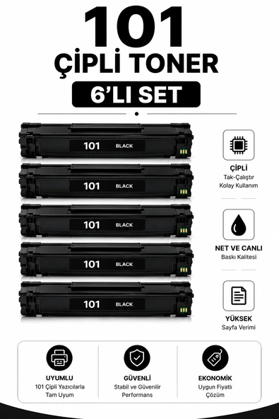 101 Çipli Toner Seti 6 Adet ürün görseli 1