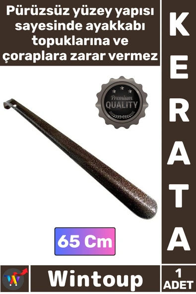 #Kerata Sağlam Kalın Demir Dayanıklı Ergonomik Uzun Ayakkabı Çekeceği Kerata Metal Çekecek 65 Cm ürün görseli 1