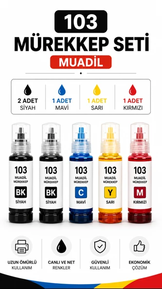 Epson 103 Muadil Mürekkep Seti ürün görseli 1