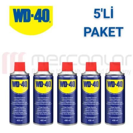 Wd40 Çok Amaçlı Yağlama Spreyi ve Pas Sökücü  400 ML(5 ADET) ürün görseli 1