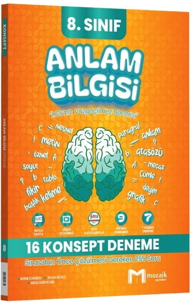 8. Sınıf Anlam Bilgisi 16 lı Konsept Deneme Mozaik Yayınları ürün görseli 1
