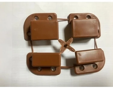 SİNEKLİK PABUCU ( AYAĞI ) 4 KÖŞE TAKIM AÇIK KAHVE ( 10 mm x 20 mm ) ( 1 ADET FİYATIDIR ) ürün görseli 1