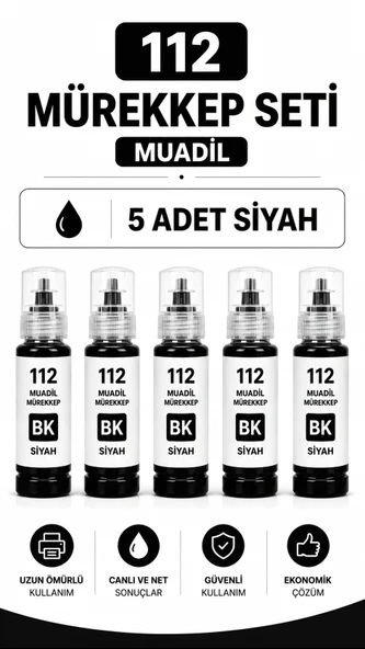 112 Muadil Siyah Mürekkep Seti ürün görseli 1