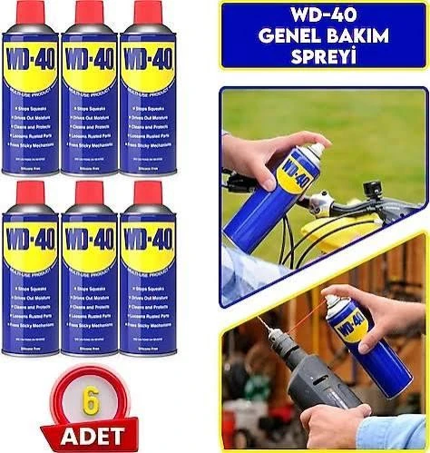 Wd40 Çok Amaçlı Yağlama Spreyi ve Pas Sökücü  400 ML(6 ADET) ürün görseli 1