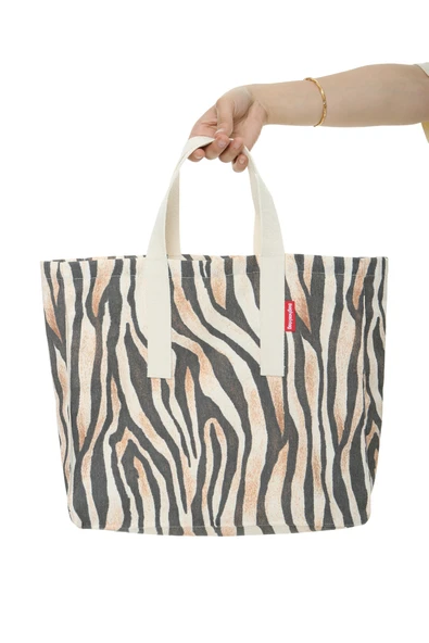 Baghashtag Leopra Baskılı Gabardin Bez Çanta - Resim 3