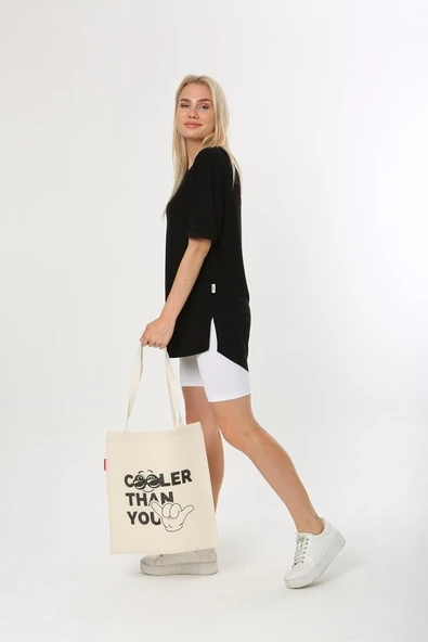 Baghashtag Cooler Than You Baskılı Bez Çanta - Resim 2