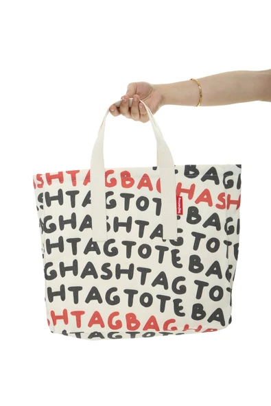 Baghashtag Totebaghashtag Baskılı Bez Çanta - Resim 2