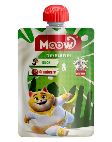 Moow Ördekli Keçi Sütlü Kedi Et Ezmesi 90 gr - 13468-4 ürün görseli 1