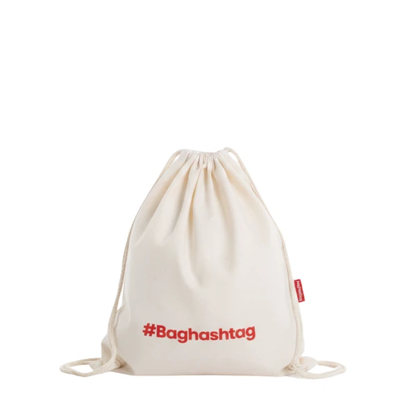 Baghashtag Baskılı Sırt Bez Çanta ürün görseli 1