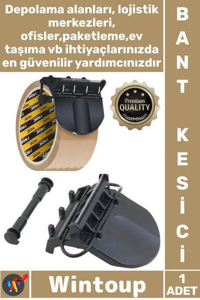#BantKesici Endüstriyel Dayanıklı Ergonomik Ambalaj Paketleme Profesyonel Koli Bantı Kesme Aparatı ürün görseli 1