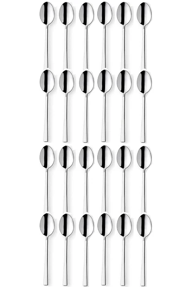 24 Adet Paslanmaz Çelik Lüx Çay Kaşığı Çubuk Model Çay Kaşığı ürün görseli 1