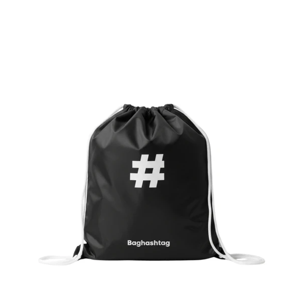 Baghashtag Siyah Beyaz Sırt Çantası ürün görseli 1