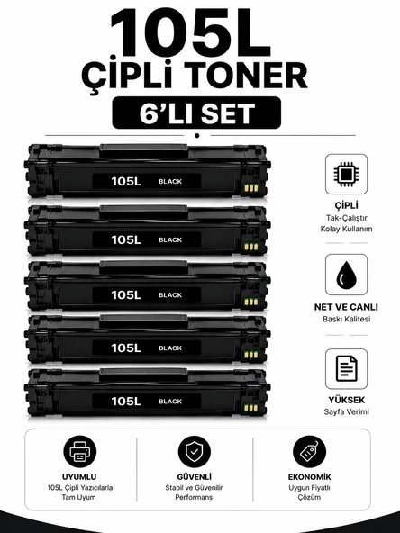 Samsung 105L Çipli Toner 6'lı Set ürün görseli 1