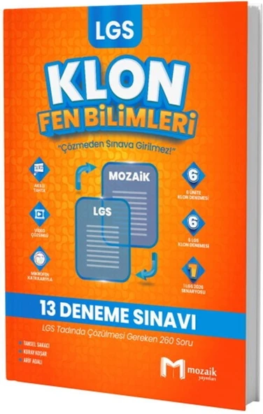 8. Sınıf LGS Fen Bilimleri Klon 13 Deneme Mozaik Yayınları ürün görseli 1