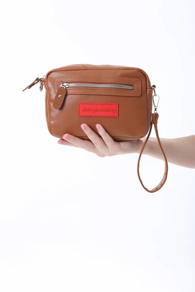 Baghashtag Taba Minik Unisex 3 Gözlü Deri Çanta - Resim 3