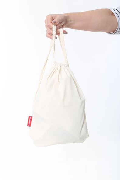 Baghashtag Baskısız Mini Sırt Bez Çantası - Resim 4