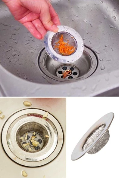 Paslanmaz Çelik Lavabo Süzgeci Evye 7,5 Cm - Resim 4