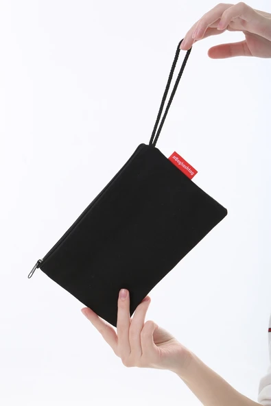 Baghashtag Siyah Clutch Bez Çanta - Resim 3
